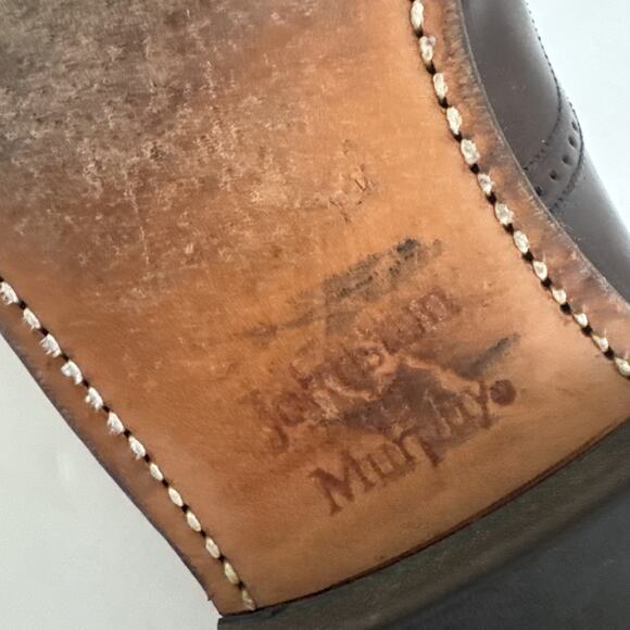 Johnston And Murphy Aristocraft Mens Dress Shoe Size 8.5D Reddish Brownish - Picture 7 of 12